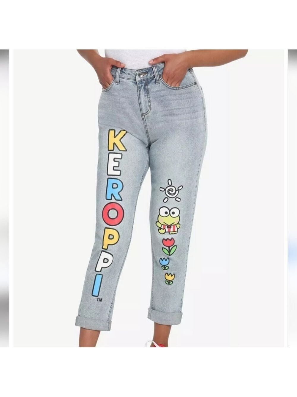 Keroppi Graphic Women's Jeans - Light Blue